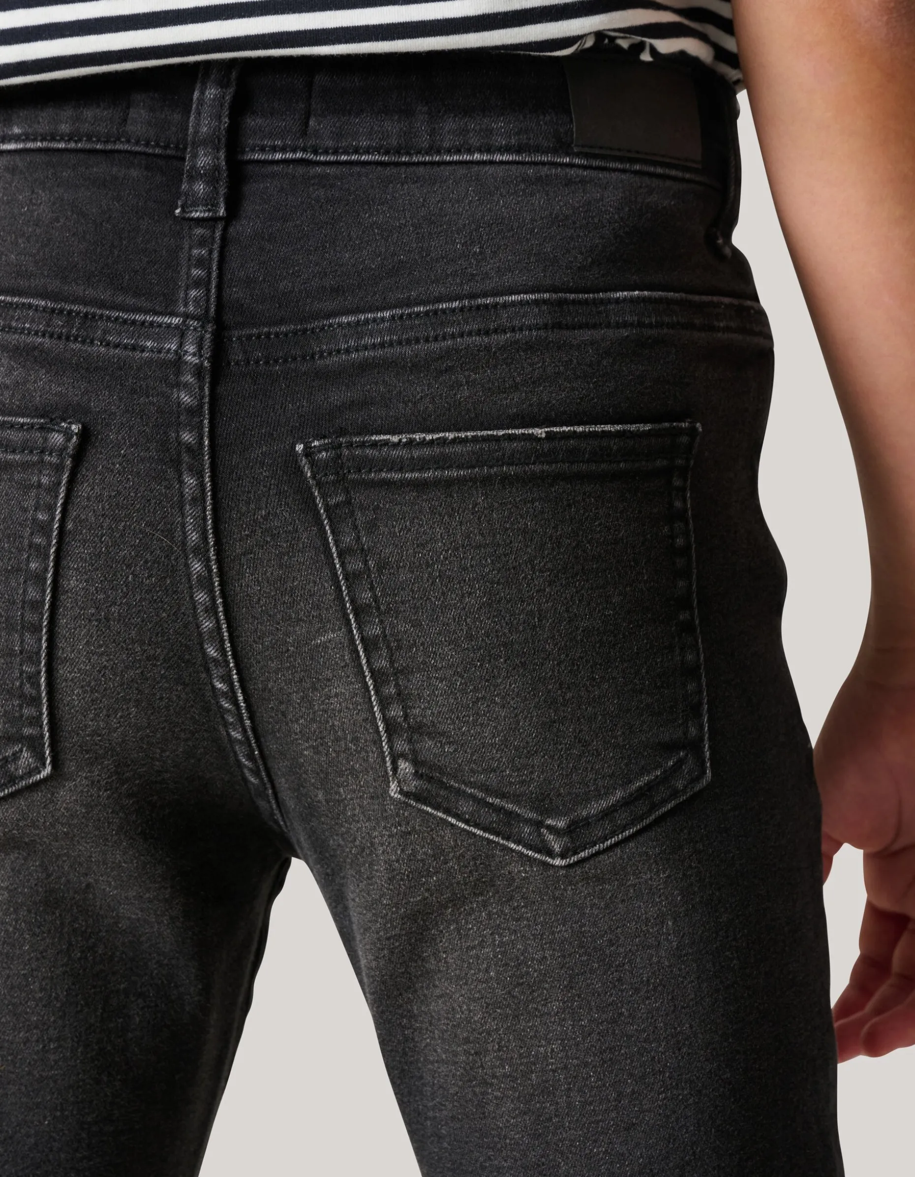 Flared Denim Jeans Zwart