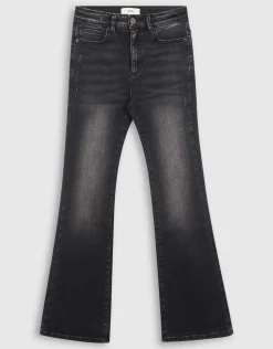 Flared Denim Jeans Zwart