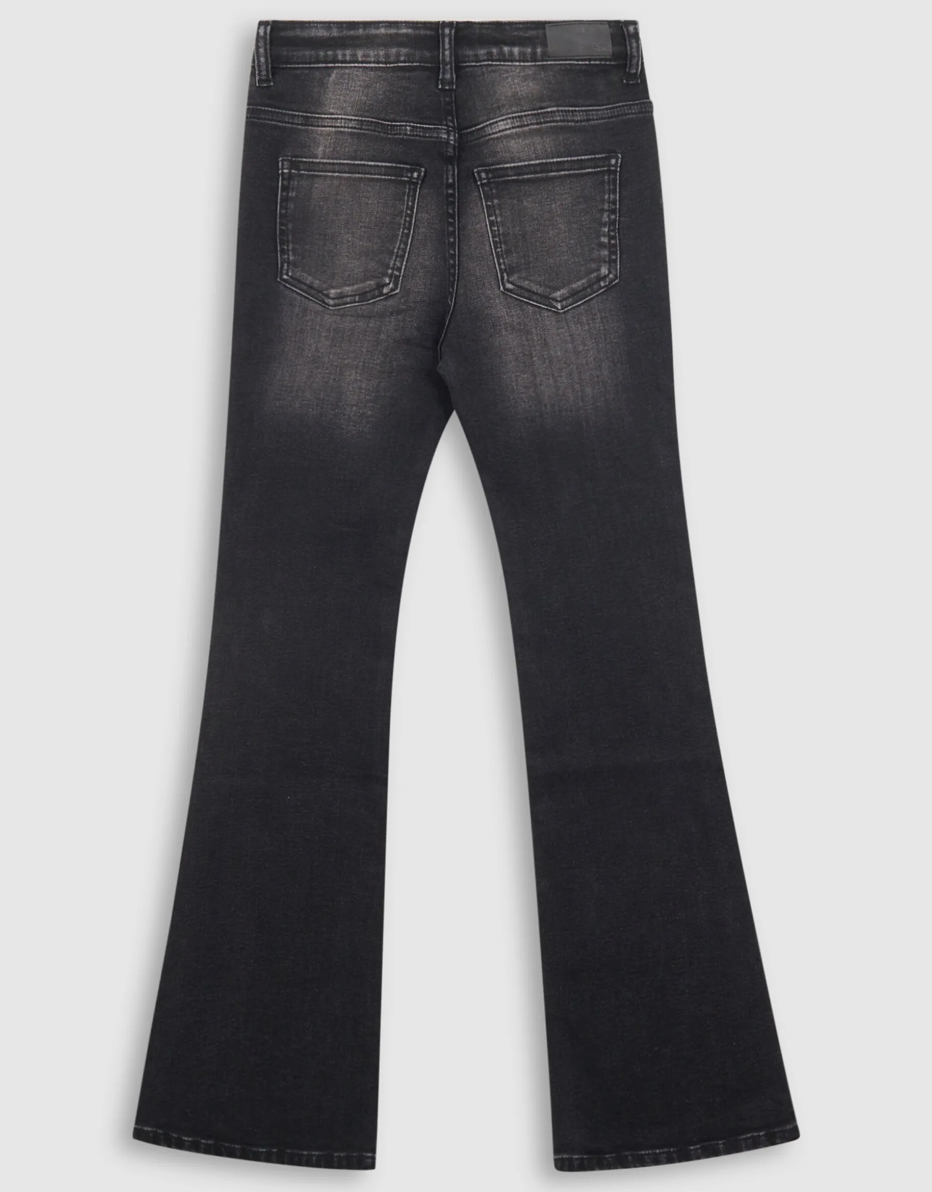 Flared Denim Jeans Zwart