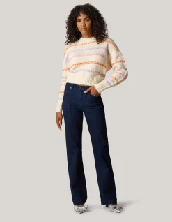 Flared Fit Jeans Donkerblauw