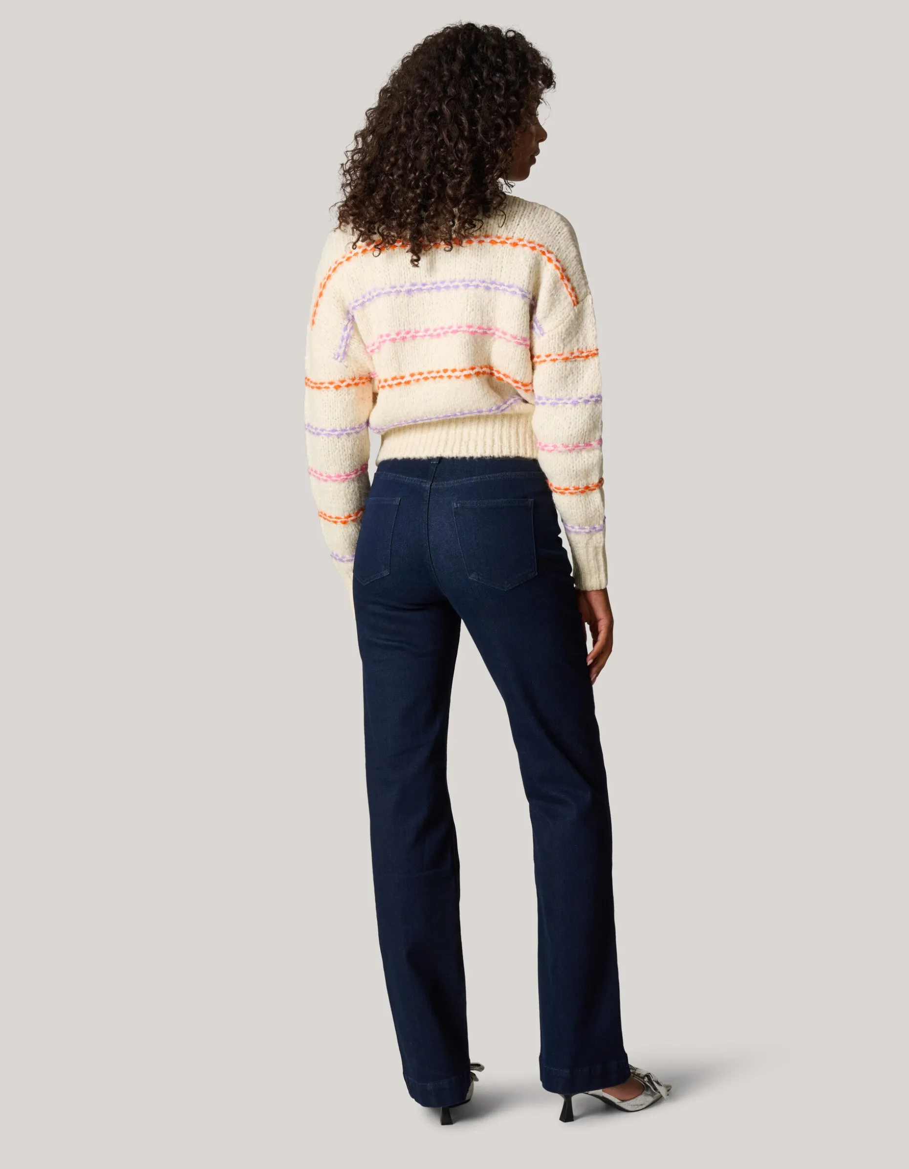 Flared Fit Jeans Donkerblauw