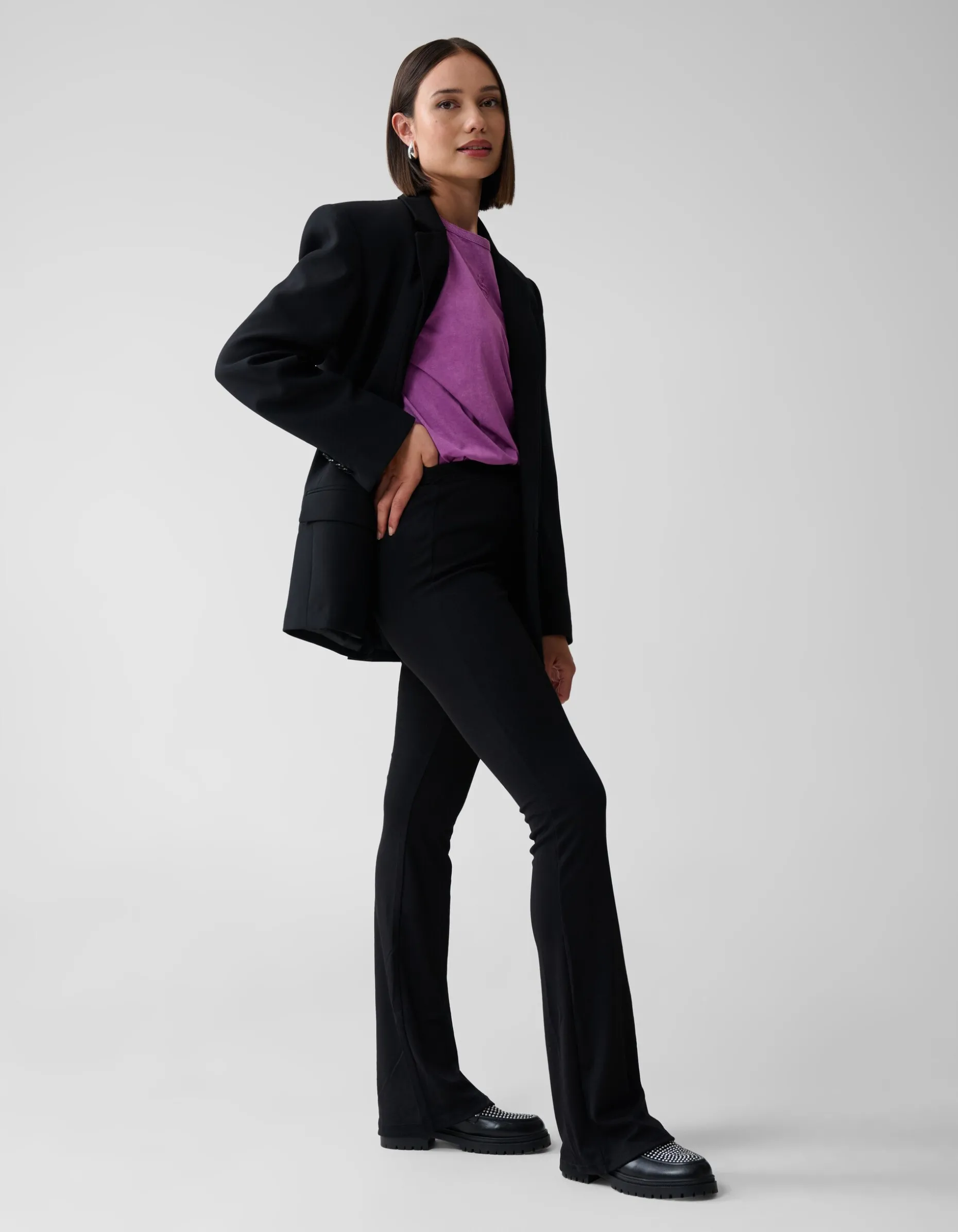 Flared Fit Legging Zwart