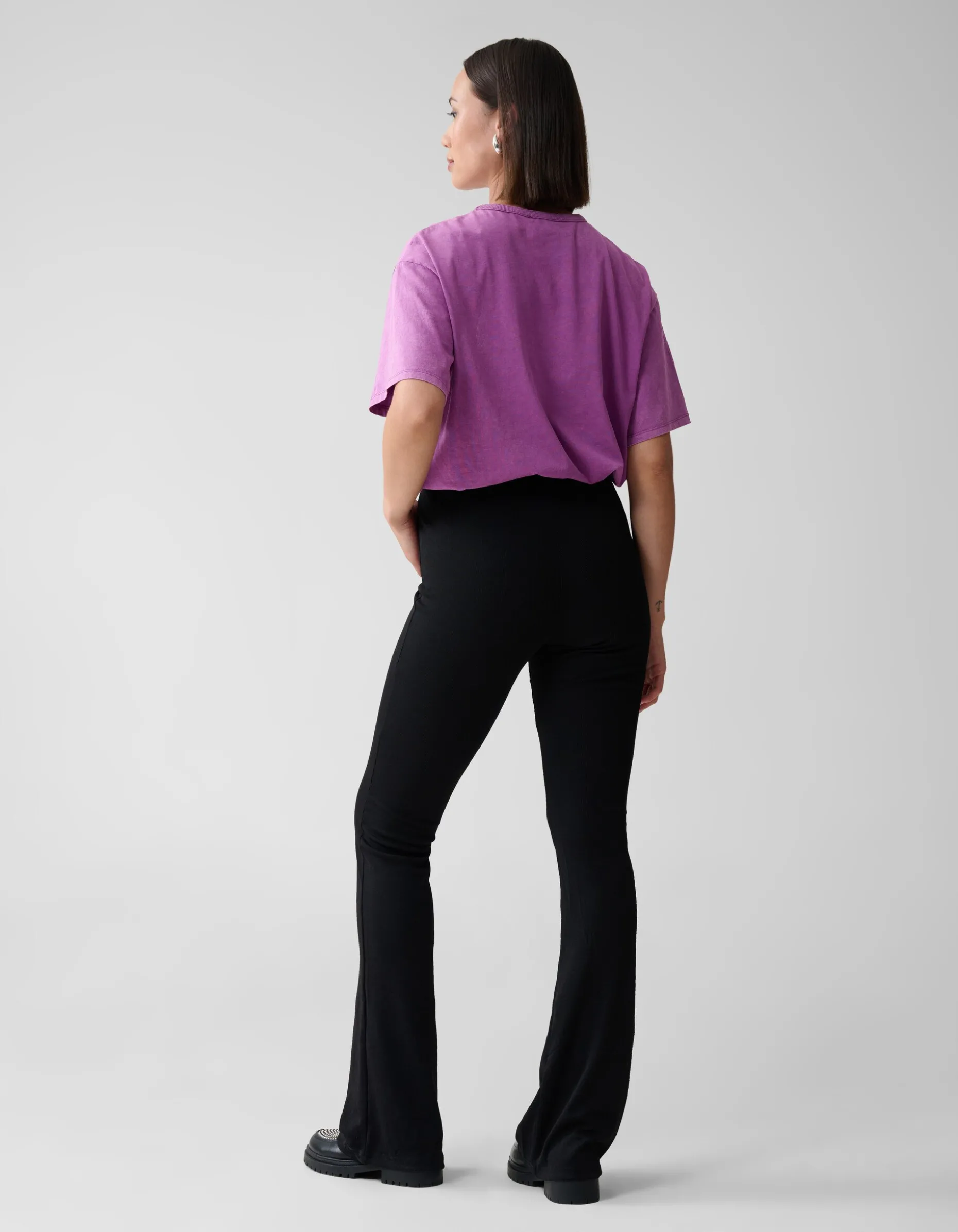 Flared Fit Legging Zwart