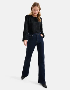 Flared Jeans Donkerblauw