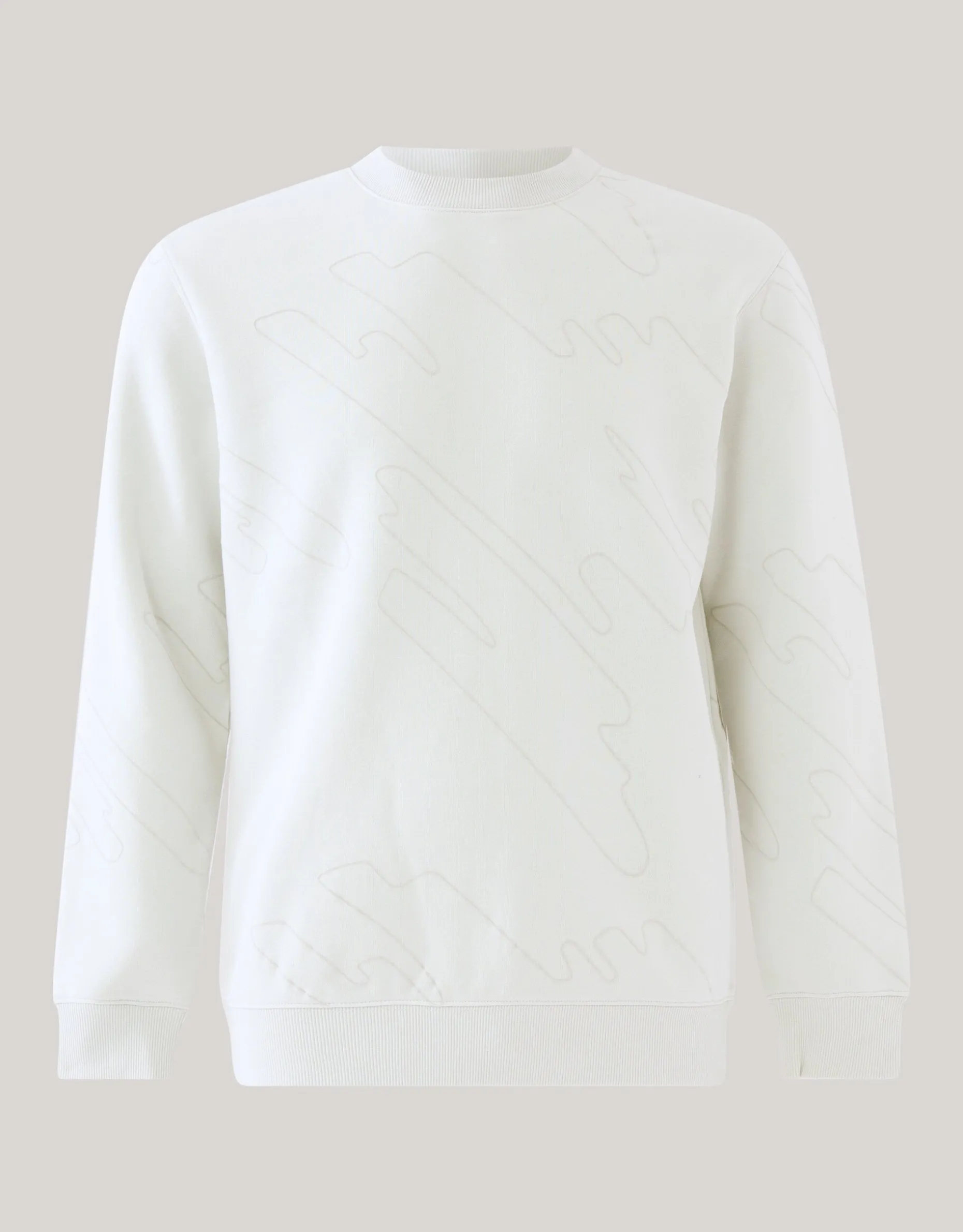 Flock Print Sweater Lichtgrijs