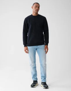 Flock Print Sweater Zwart