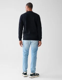 Flock Print Sweater Zwart