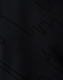 Flock Print Sweater Zwart