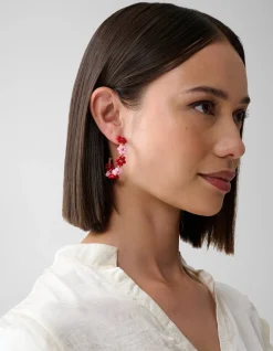 Flower Hoop Oorbellen Roze