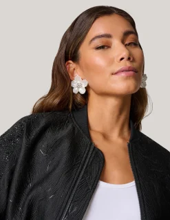 Flower Oorbellen Gebroken Wit