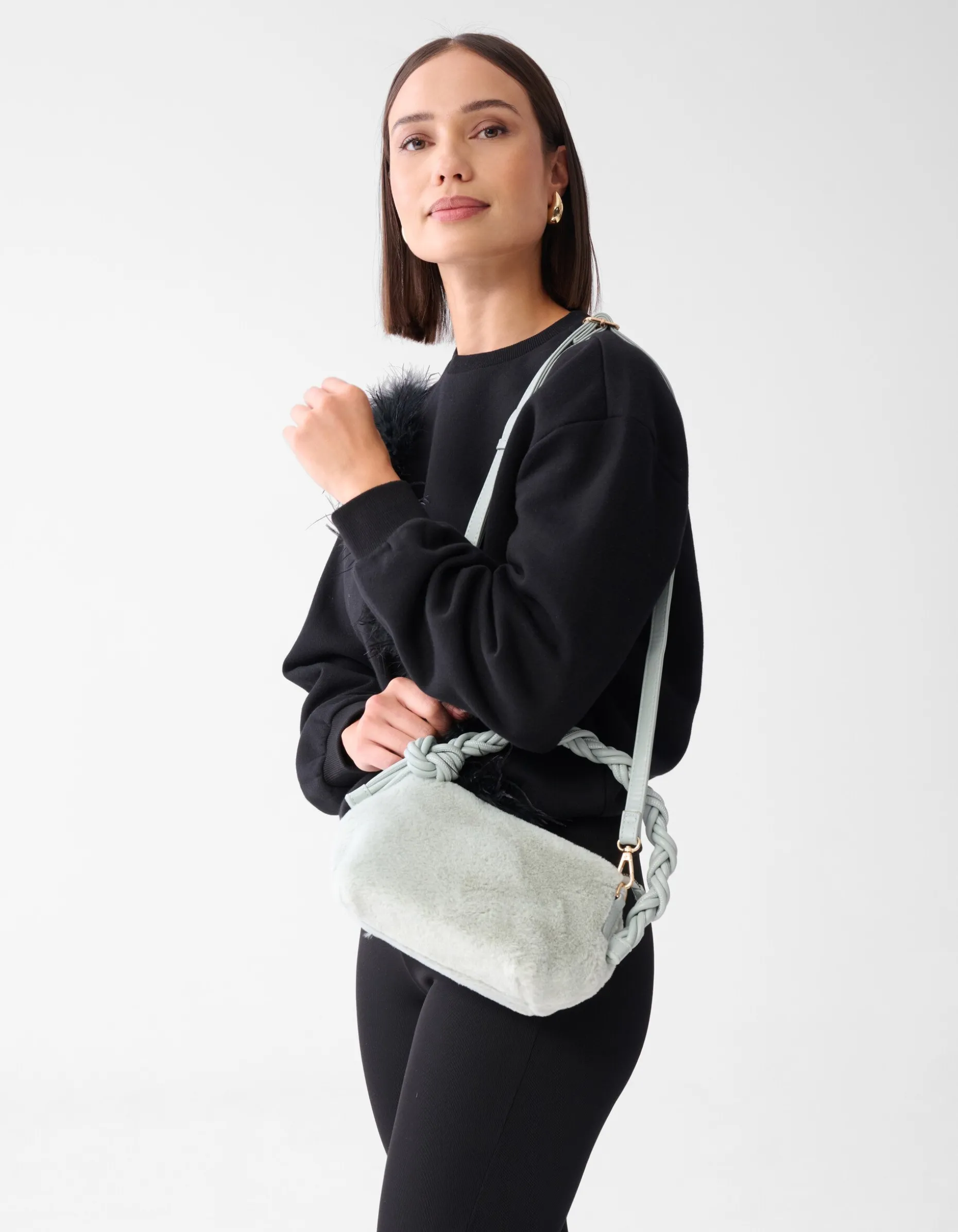 Fluffy Tas Lichtblauw