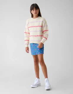 Fun Stipe Trui Gebroken Wit