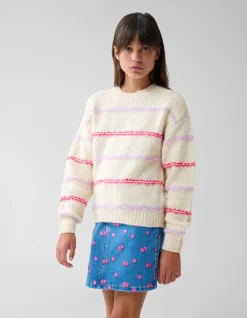 Fun Stipe Trui Gebroken Wit