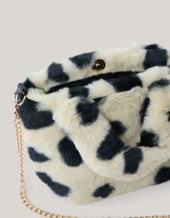 Furry Hartjes Tas Gebroken Wit