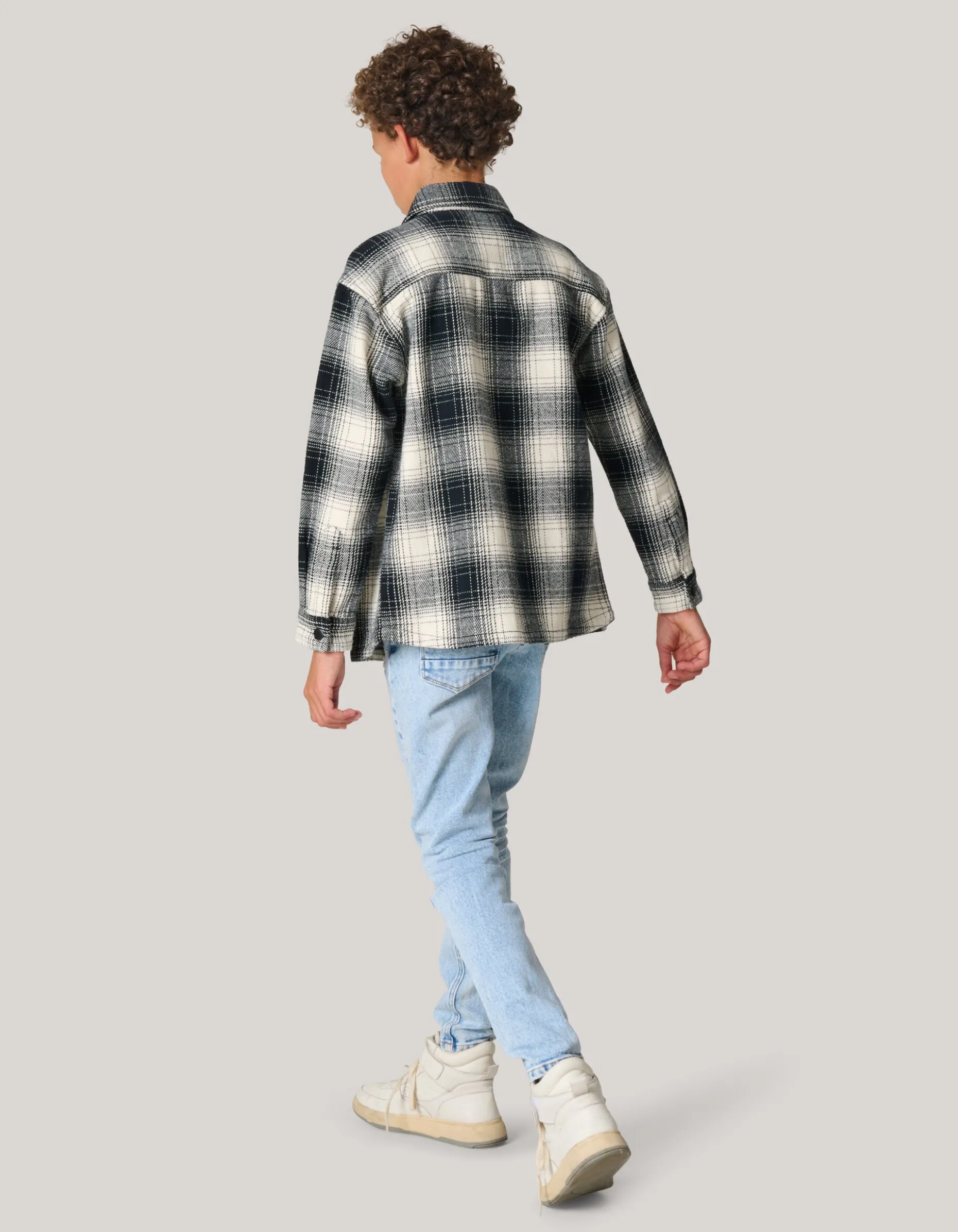 Geblokt Jack Zwart/Gebroken Wit