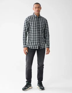 Geblokt Overhemd Zwart