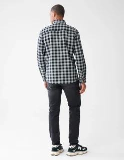 Geblokt Overhemd Zwart