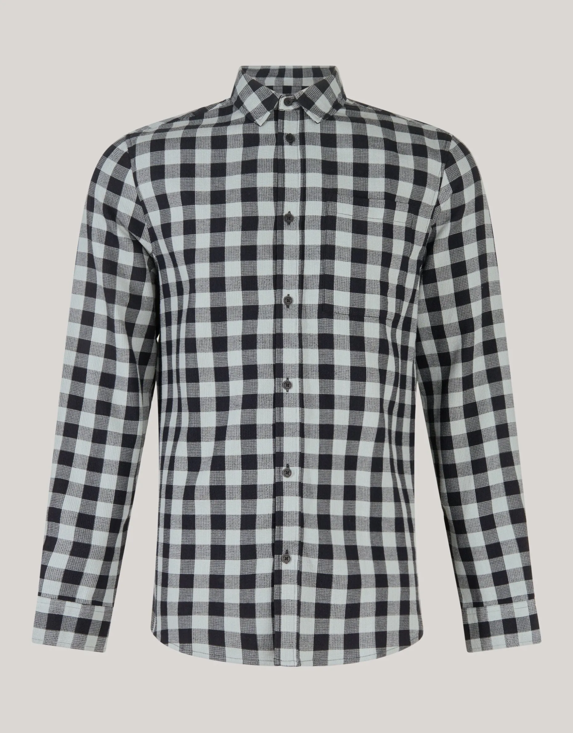 Geblokt Overhemd Zwart