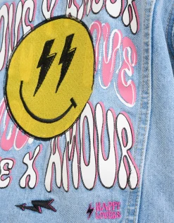 Geborduurd Denim Jack Bleached