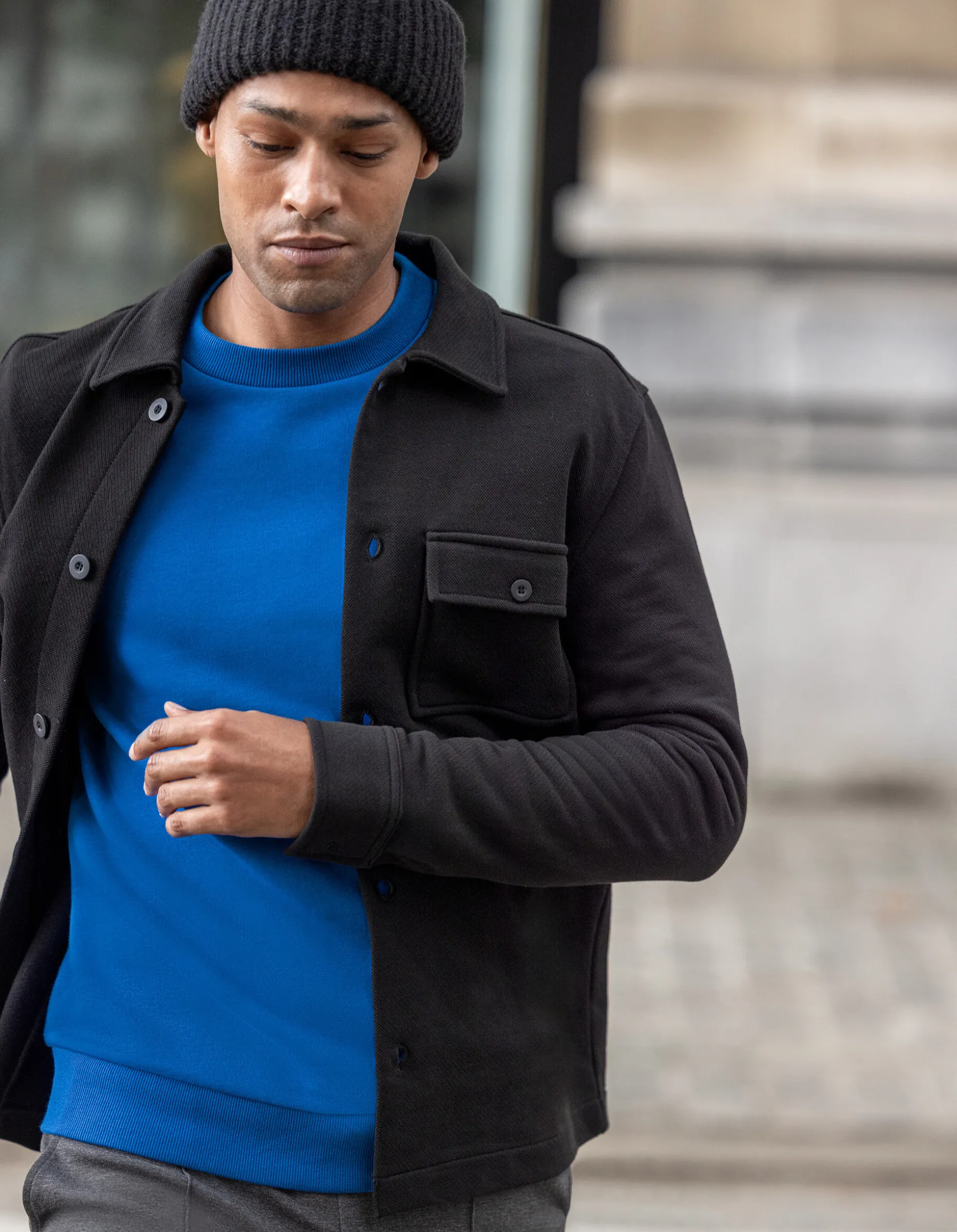 Gebreide Beanie Zwart