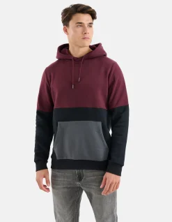 Gekleurde Contrast Hoodie Zwart