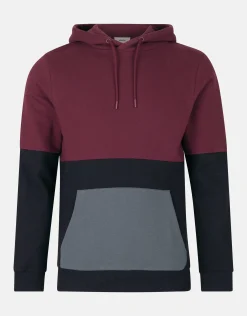Gekleurde Contrast Hoodie Zwart