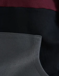 Gekleurde Contrast Hoodie Zwart