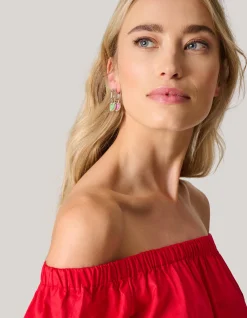 Gekleurde Hartjes Oorbellen Zilver