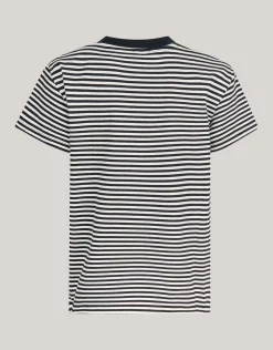 Gestreept Strass T-shirt Zwart/Wit