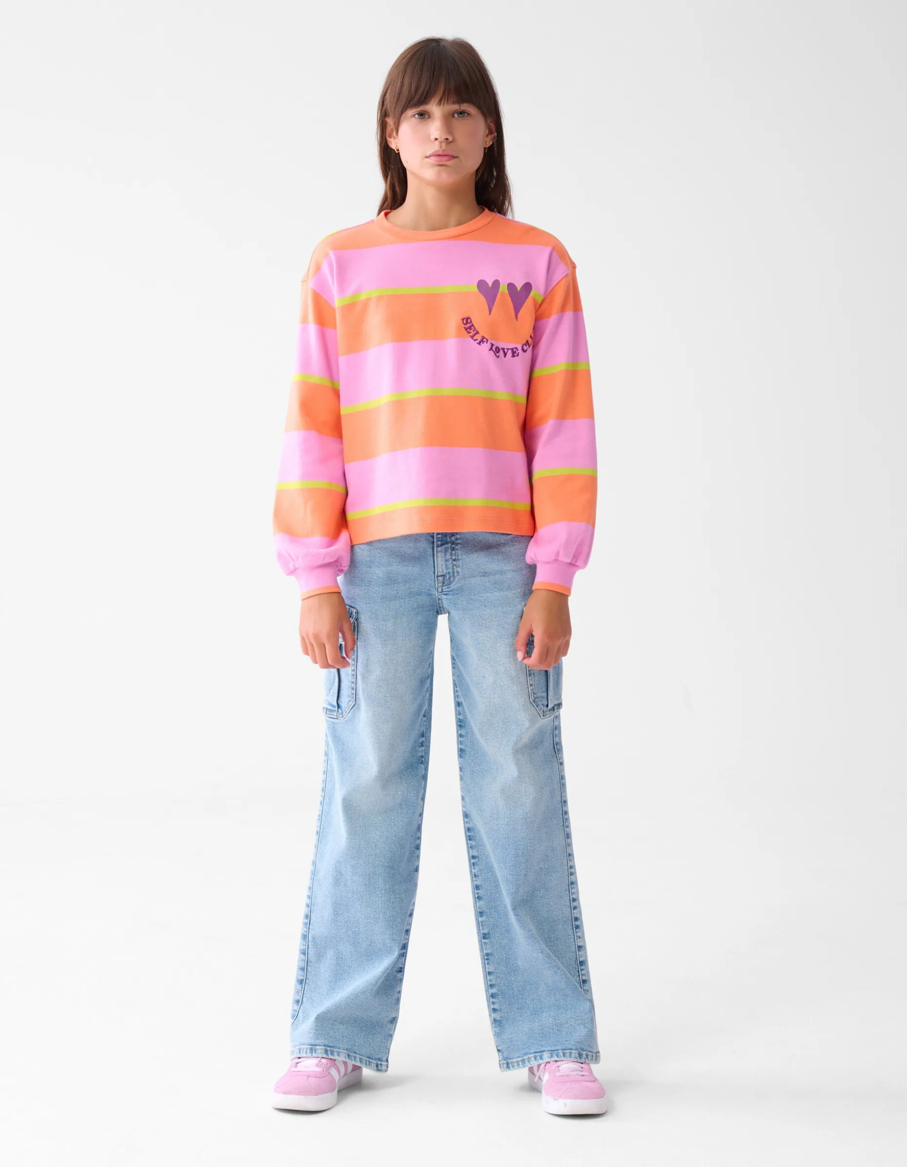 Gestreepte Longsleeve Roze