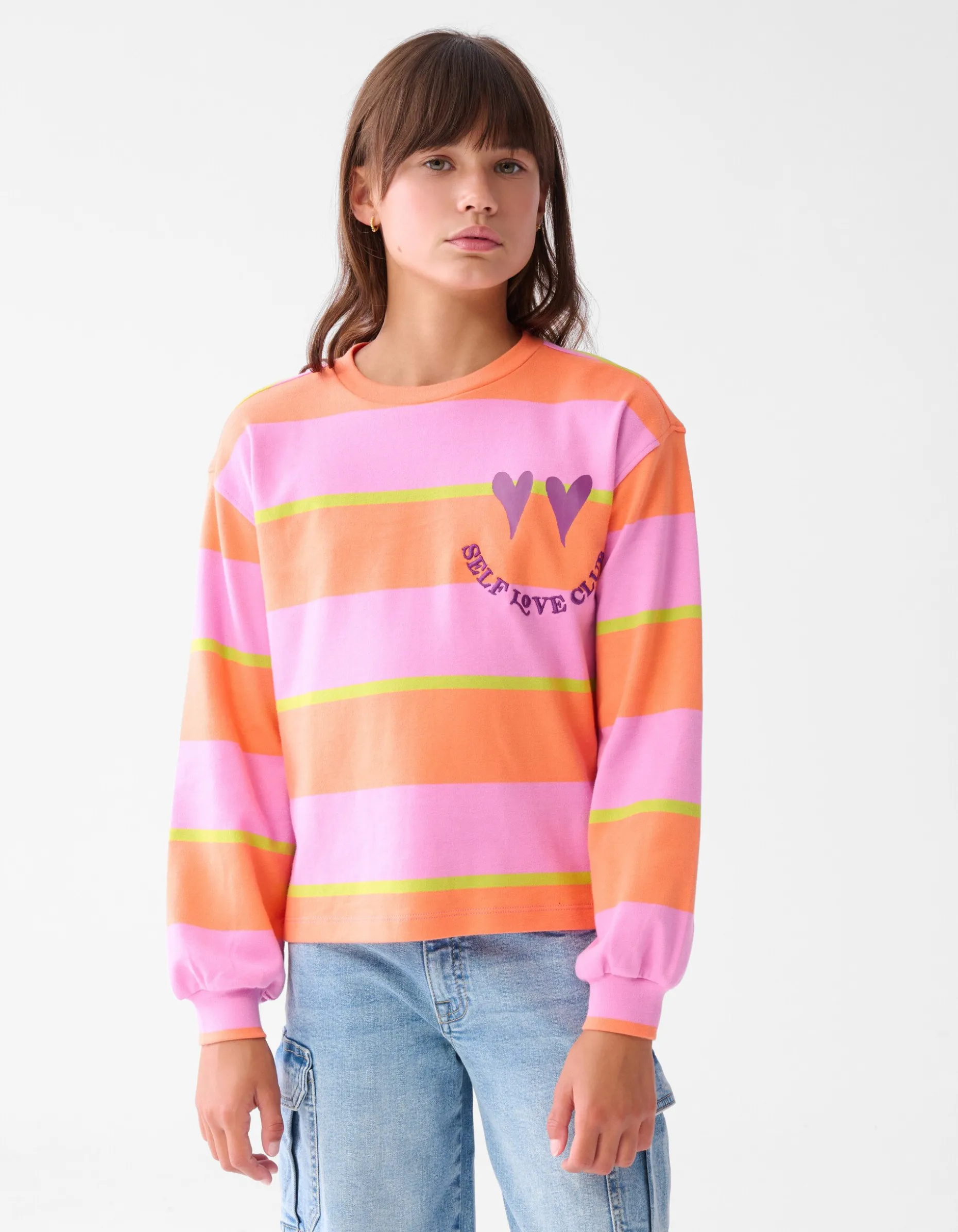 Gestreepte Longsleeve Roze