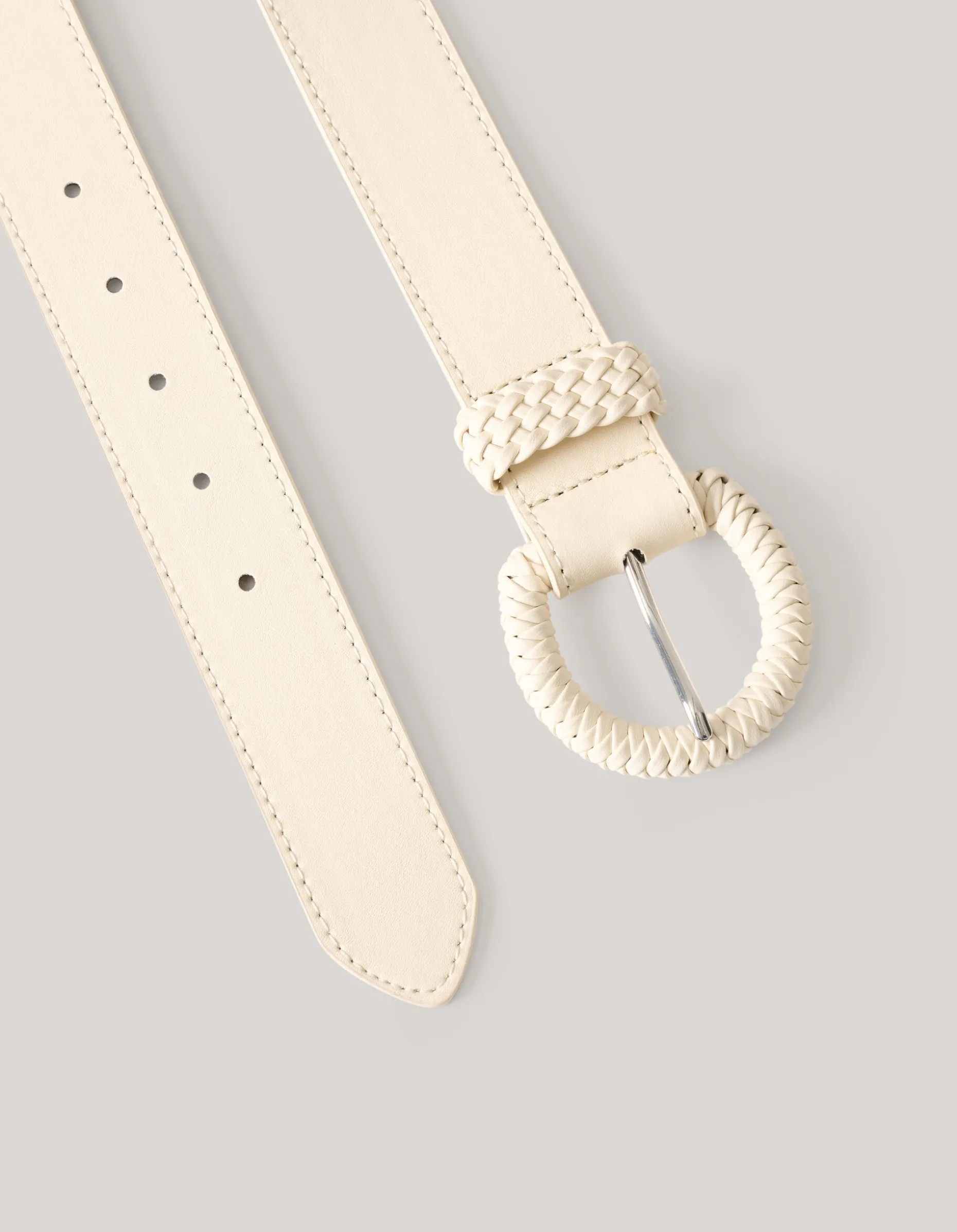 Gevlochten Riem Gebroken Wit