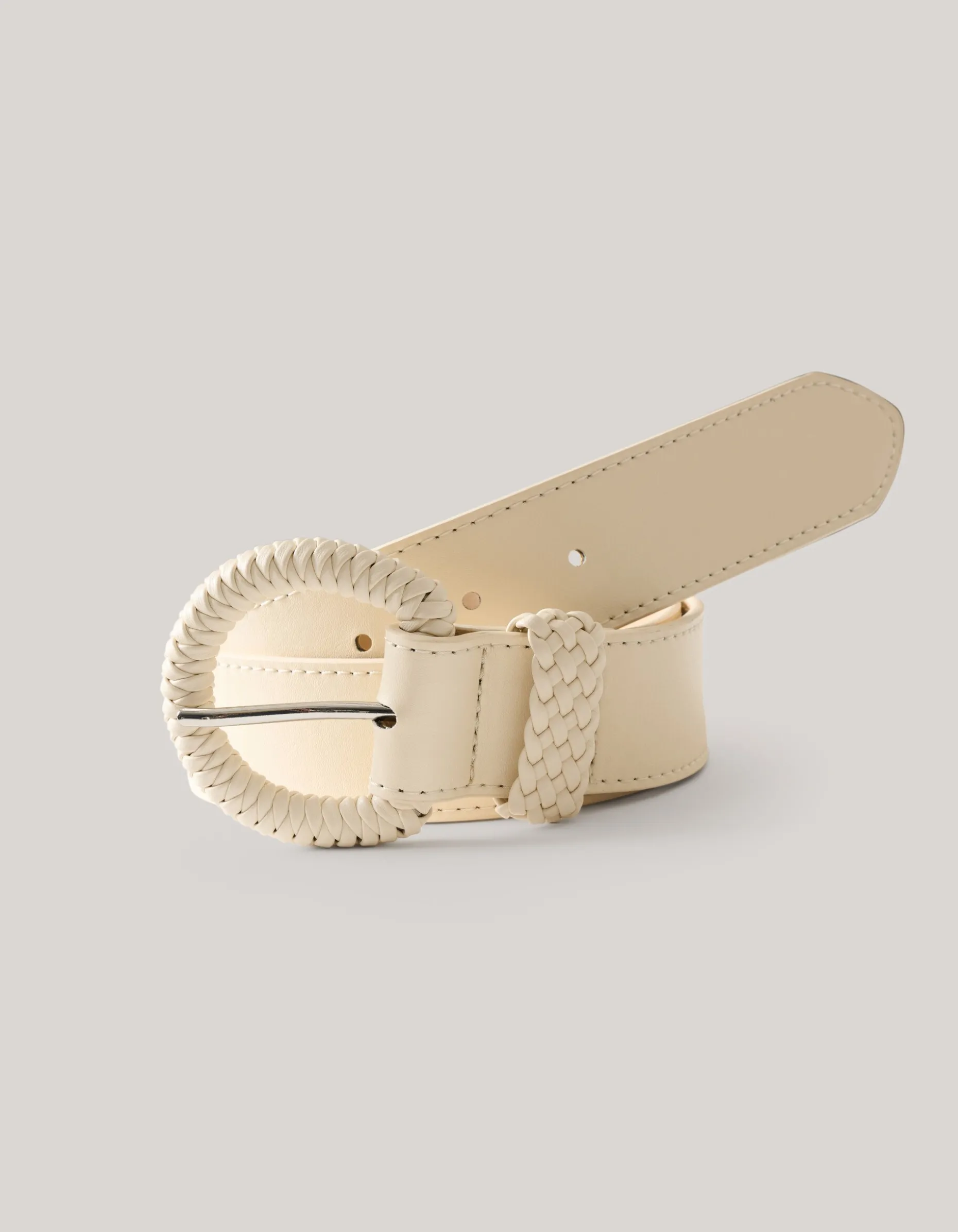 Gevlochten Riem Gebroken Wit