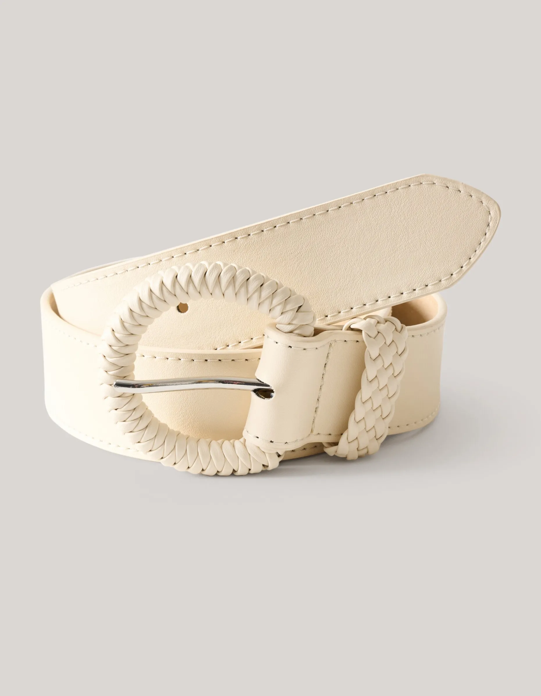 Gevlochten Riem Gebroken Wit