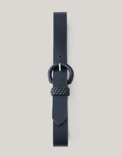 Gevlochten riem Zwart