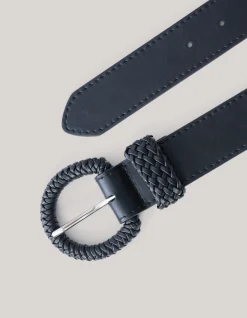 Gevlochten riem Zwart