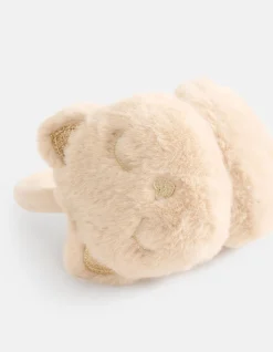 Glitter Fur Oorwarmers Beige