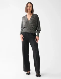 Glitter Overslag Trui Goud