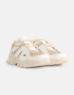 Glitter Sneakers Beige