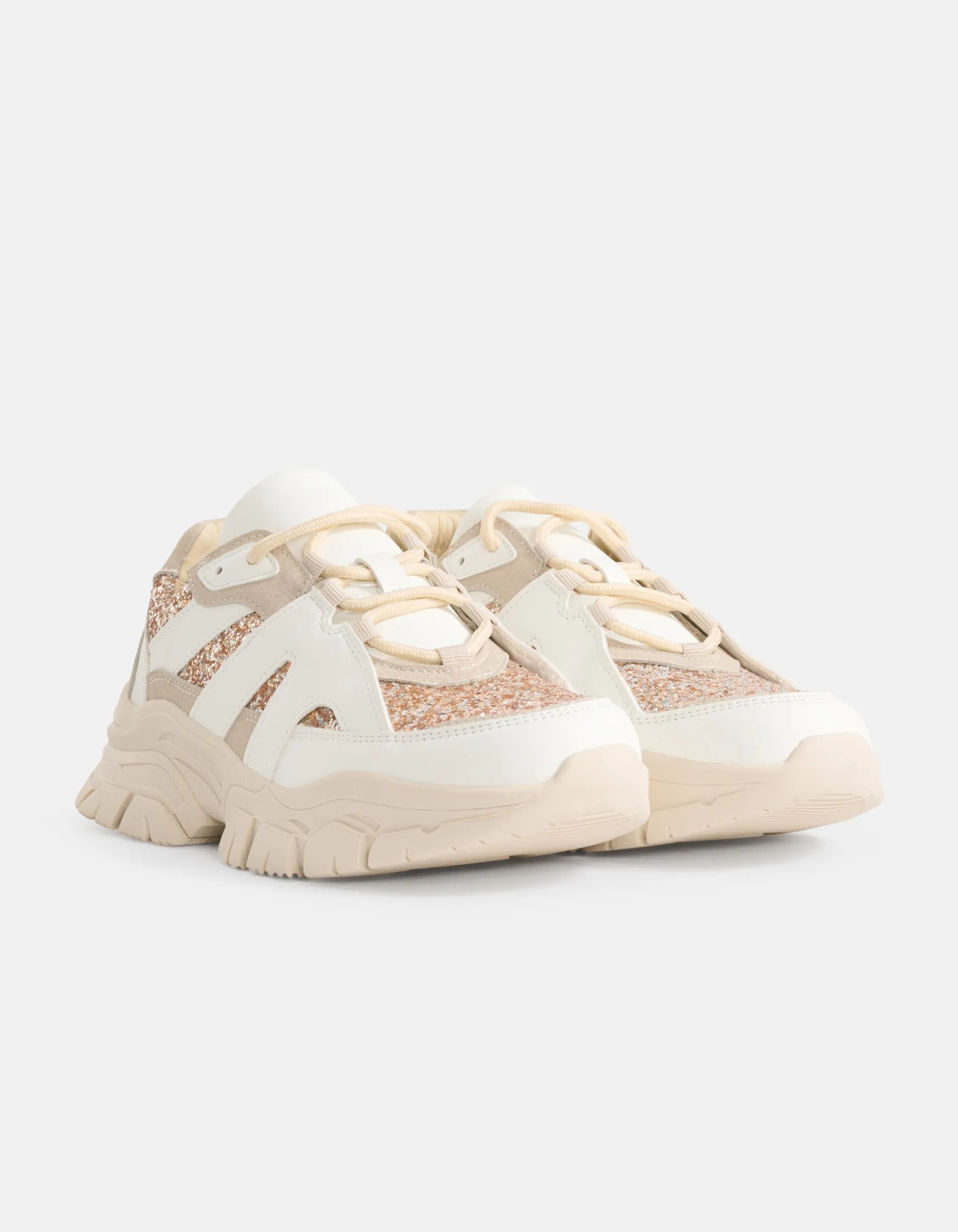 Glitter Sneakers Beige