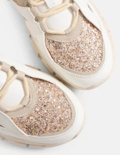Glitter Sneakers Beige