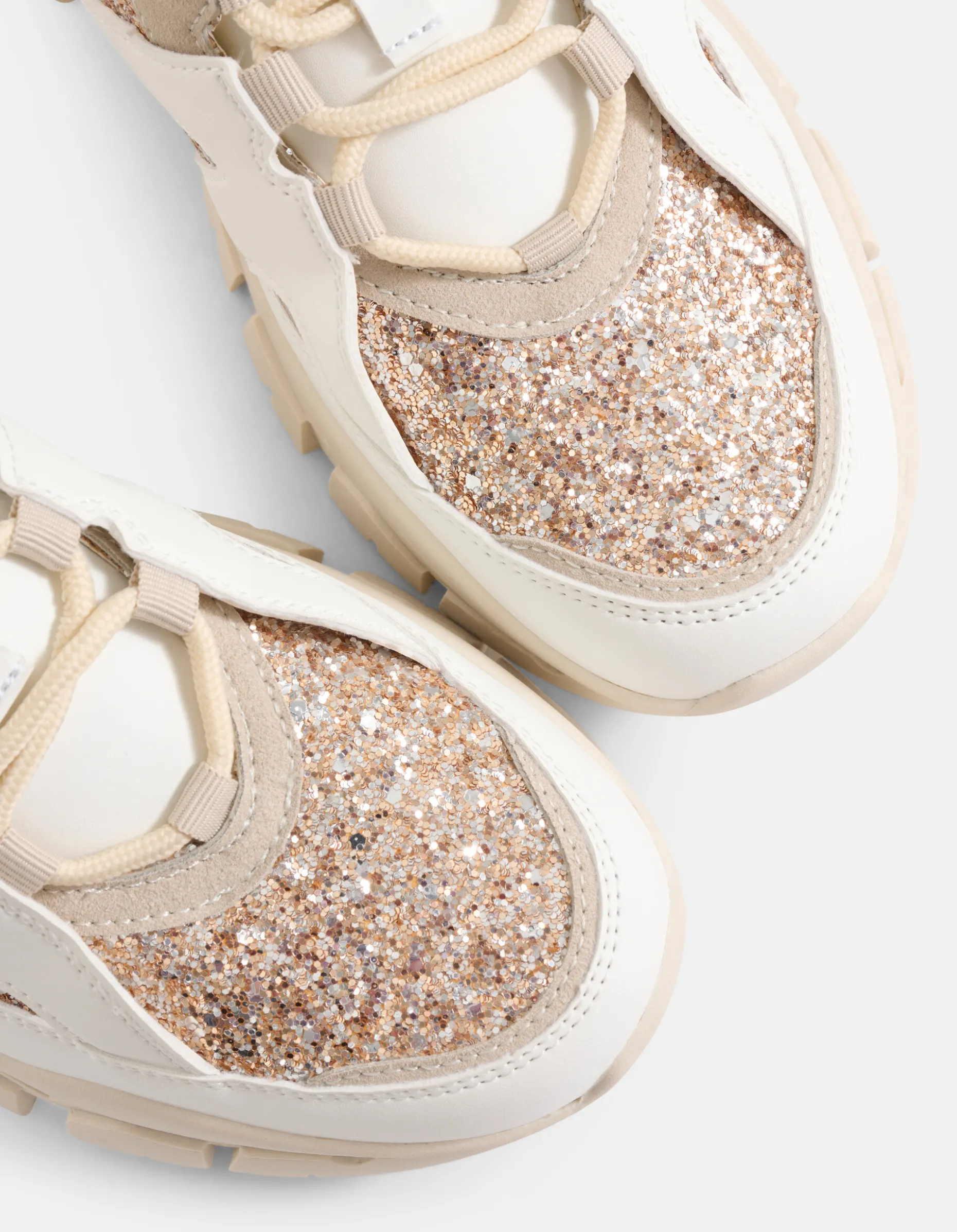 Glitter Sneakers Beige