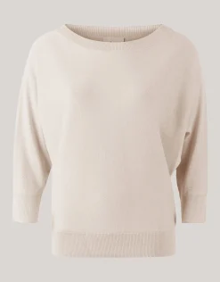 Glitter Vleermuismouwen Trui Beige