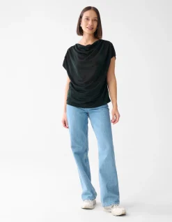 Glitter Waterval Top Donkergroen