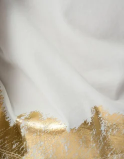 Goud Detail T-shirt Gebroken Wit By Mieke