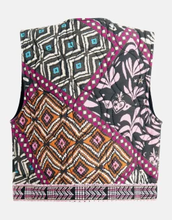 Grafisch Gilet Zwart