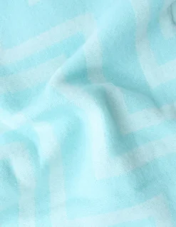 Grafische Print Sjaal Blauw