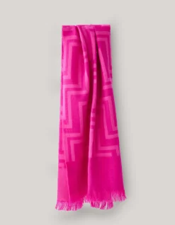 Grafische Print Sjaal Roze