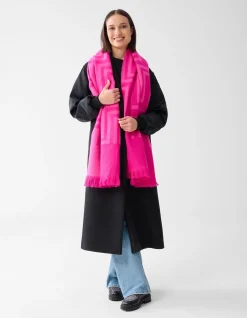 Grafische Print Sjaal Roze