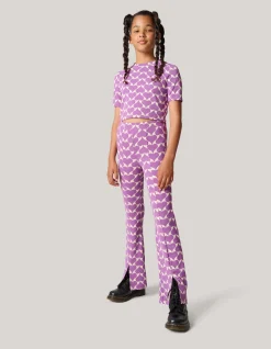 Graphic Heart Split Flair Paars